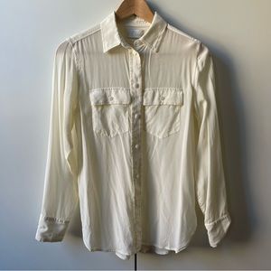 J.Crew Classic-fit Silk Shirt 00 ivory white off-white